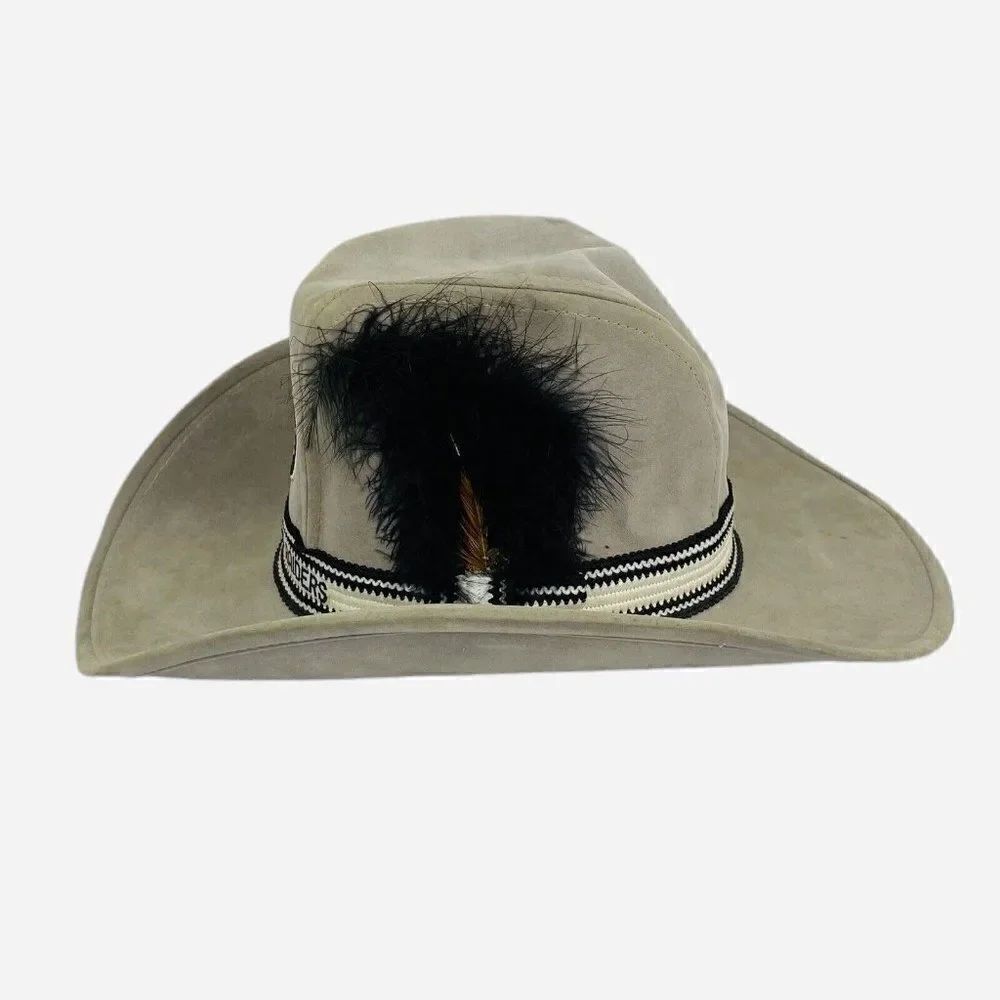 RARE Vintage 80s LOS ANGELES Raiders AJD Suede M Cowboy Western Embroidered Hat - Picture 5 of 12
